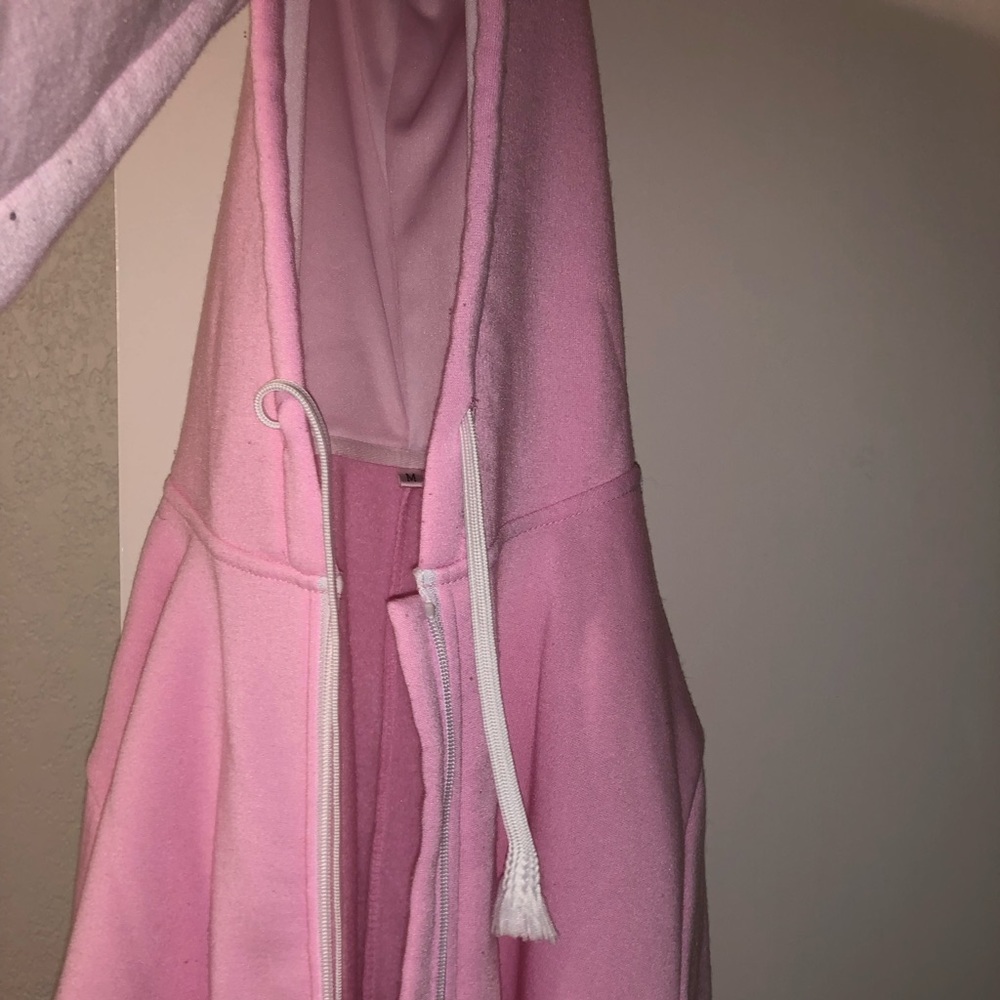 Pink hoodie onesie